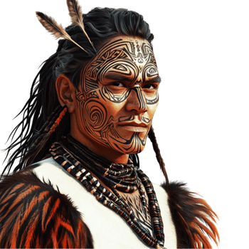 native american man with tribal face paint and feathers png