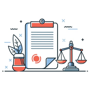 Illustrative Graphic Depicting Legal Statement Concept vector