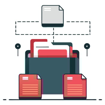 Digital File Management A Comprehensive Illustration vector