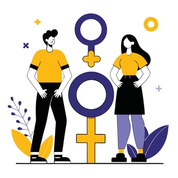 Gender Identity Concept and Inclusivity in Society vector