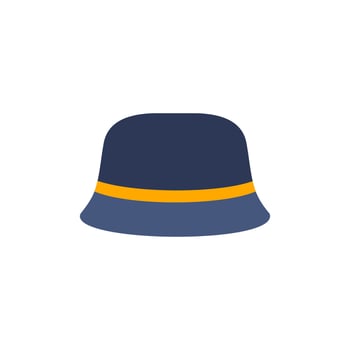 Hat with a blue and yellow stripe vector