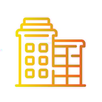 store Line Gradient Icon White Background vector