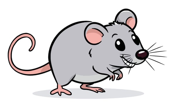 Creative and Fun Rat Cartoon Illustration vector
