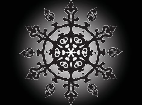 Luminous Shadow Mandala vector