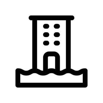 flood icon. line icon for your website, mobile, presentation, and logo design. vector