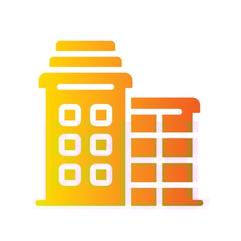 store Flat Gradient Icon White Background vector