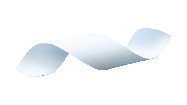 White curl ribbon isolated png