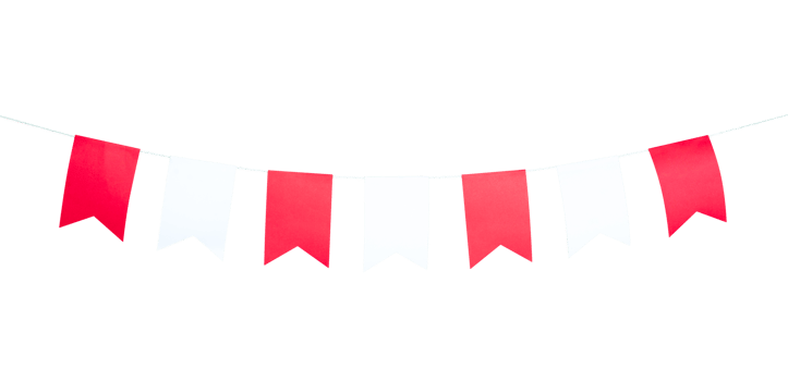 Celebration flag party border elemen png