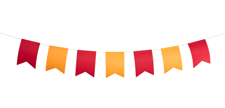 flag party border isolated png