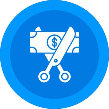 Cut Money Icon Design Symbol vector