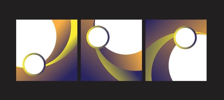 social media template Circular Symphony in Motion vector