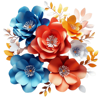 Colorful Floral Composition png