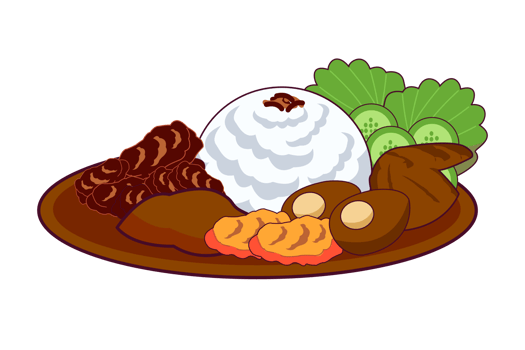 Traditional Indonesian Gudeg Illustration png