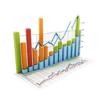 Colorful Bar Graph for Data Insights png