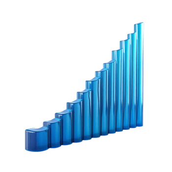 Upward Progress Blue Graph png