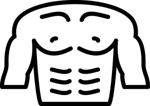 Chest Line Icon vector