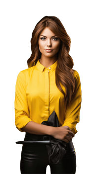 Beautiful Young Female Looks Camera without Emotions. A Fictitious Character Created By . png