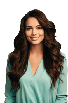 Cheerful Charming Cheering Woman wearing Turquoise V Shape Neck Dress. A Fictitious Character Created By . png