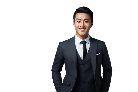 Happy Asian Handsome Businessman Posing for Photoshoot. png