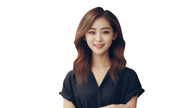 Alluring Asian Woman with Beautiful Brown Hair. A Fictitious Character Created By . png