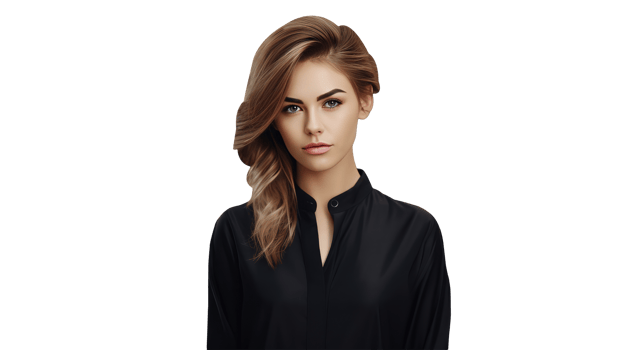 Beautiful Eyes Blonde Woman with Golden Hair. A Fictitious Character Created By . png
