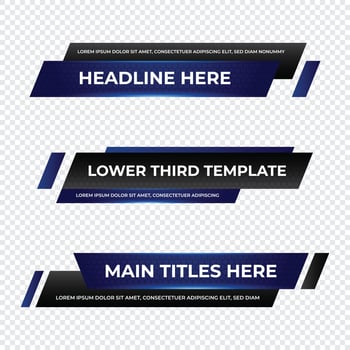 Futuristic design lower third banner, Broadcast news lower third banner template design. Lower third bar template for breaking news. headline title. vector