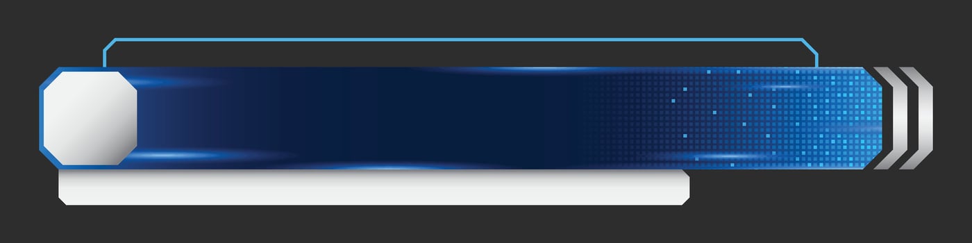 Futuristic design lower third banner, Broadcast news lower third banner template design. Lower third bar template for breaking news, headline title vector