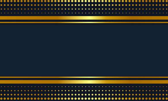 Navy and gold luxury background featuring dotted golden patterns and horizontal metallic accents, ideal for event invitations and digital design templates vector