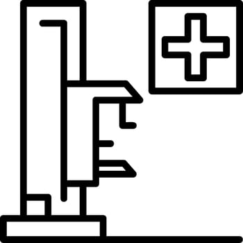Mammography Line Icon vector