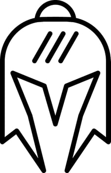 Armor Helmet Line Icon vector