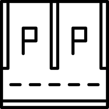 Car Parking Line Icon vector