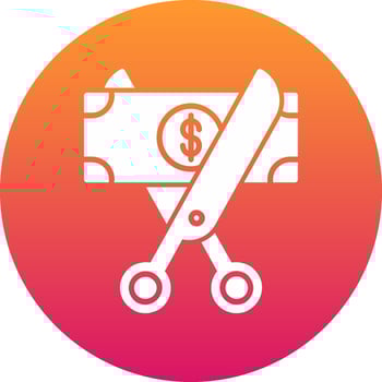 Cut Money Icon Design Symbol vector