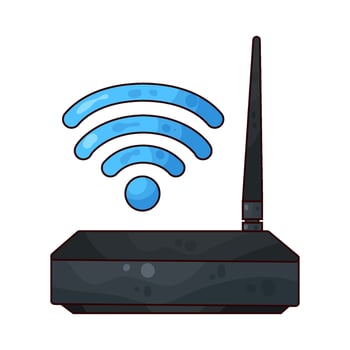 Illustration of wifi router vector