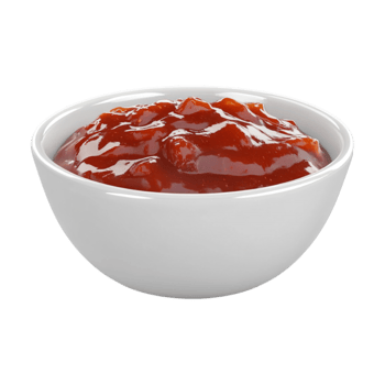 a bowl of ketchup on a transparent background png