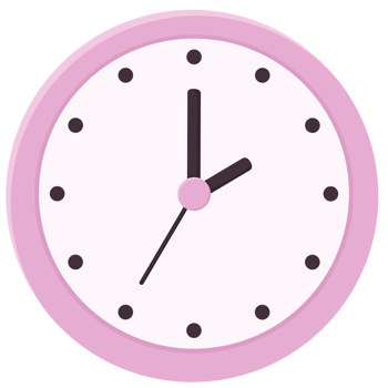 Pink home decor wall clock png