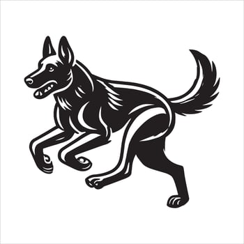The Majestic Belgian Malinois A Canine of Strength and Loyalty vector