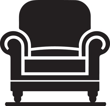 An icon of a chair on a white background vector