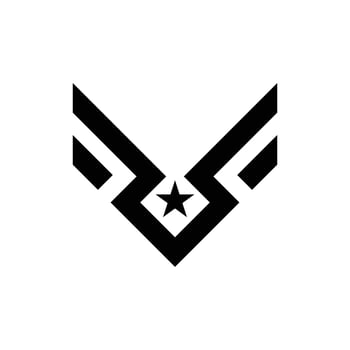 Patriotic Logo Design Template with Military Emblem Style vector