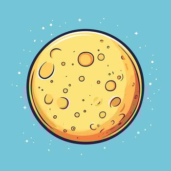 Cartoon New Moon Icon vector