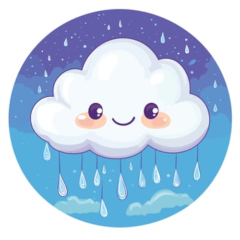 Rain Cloud Icon Illustration vector