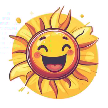 Cartoon Sun Rays Icon Without Shadow vector