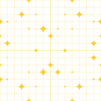 Seamless pattern with shiny stars and mesh. Abstract geometric texture in white and yellow. png