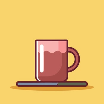 Classic Coffee Mug with Warm Vibes vector