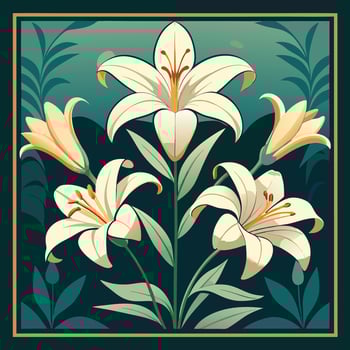 A Journey Through Flower Fields vector