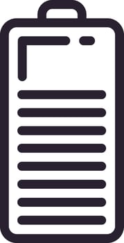 Displaying a full battery charge indicator with all bars completely filled, representing maximum power level and readiness for immediate use in portable electronic devices vector
