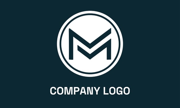 M in the circle Elegant and creative Logo for your Business vector