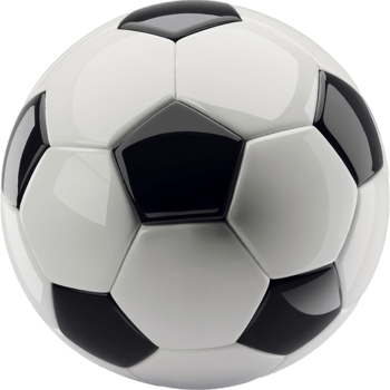 White and black soccer ball png