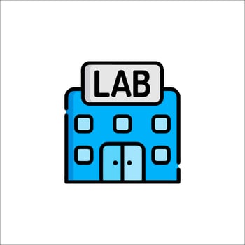 A lab building icon on a white background vector