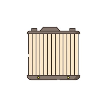 An icon of a radiator on a white background vector