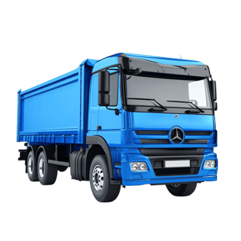 blue truck on transparent background png